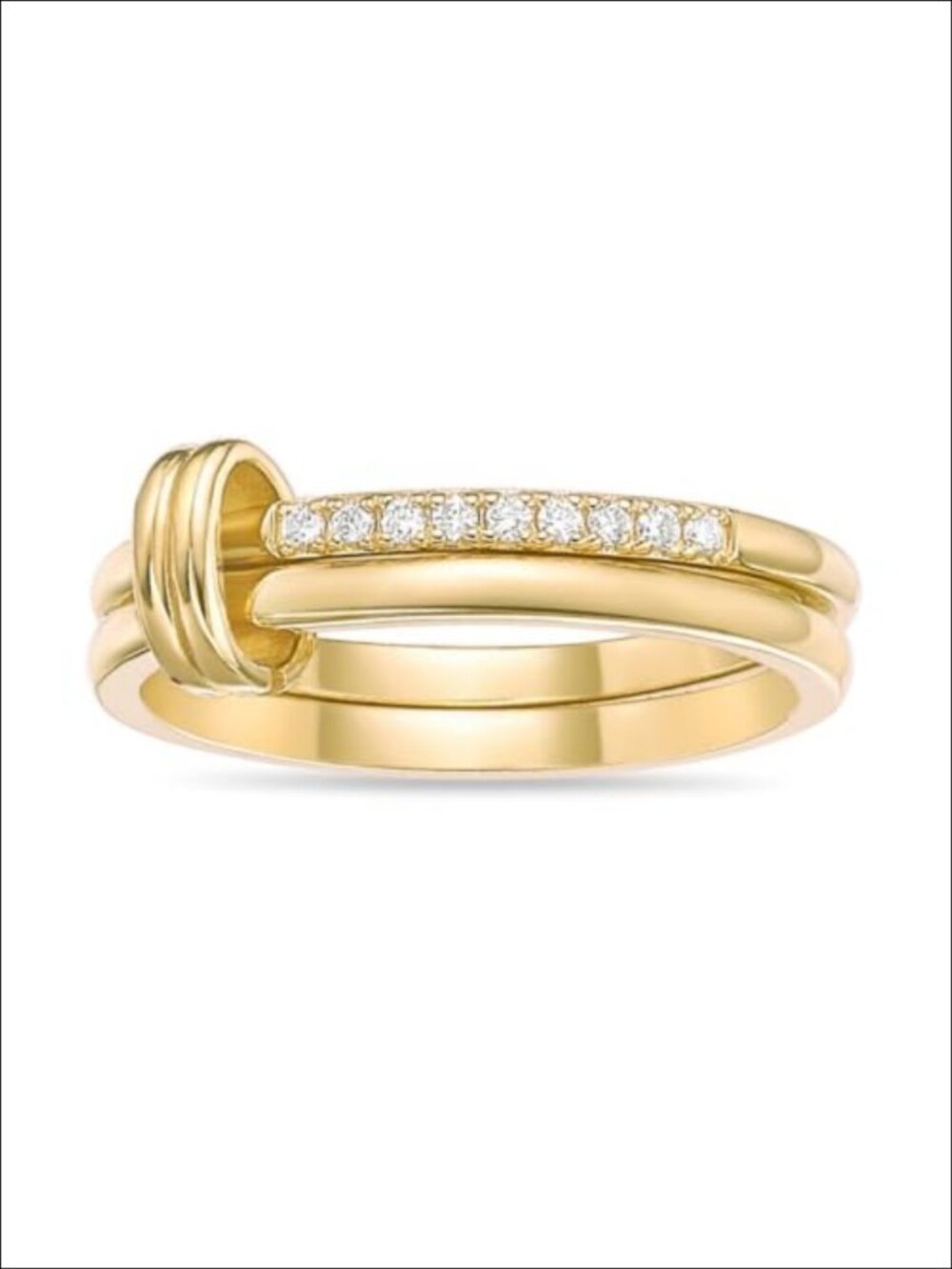 18k Yellow Gold Plated 925 Sterling Silver Lab Grown Diamond Ring
